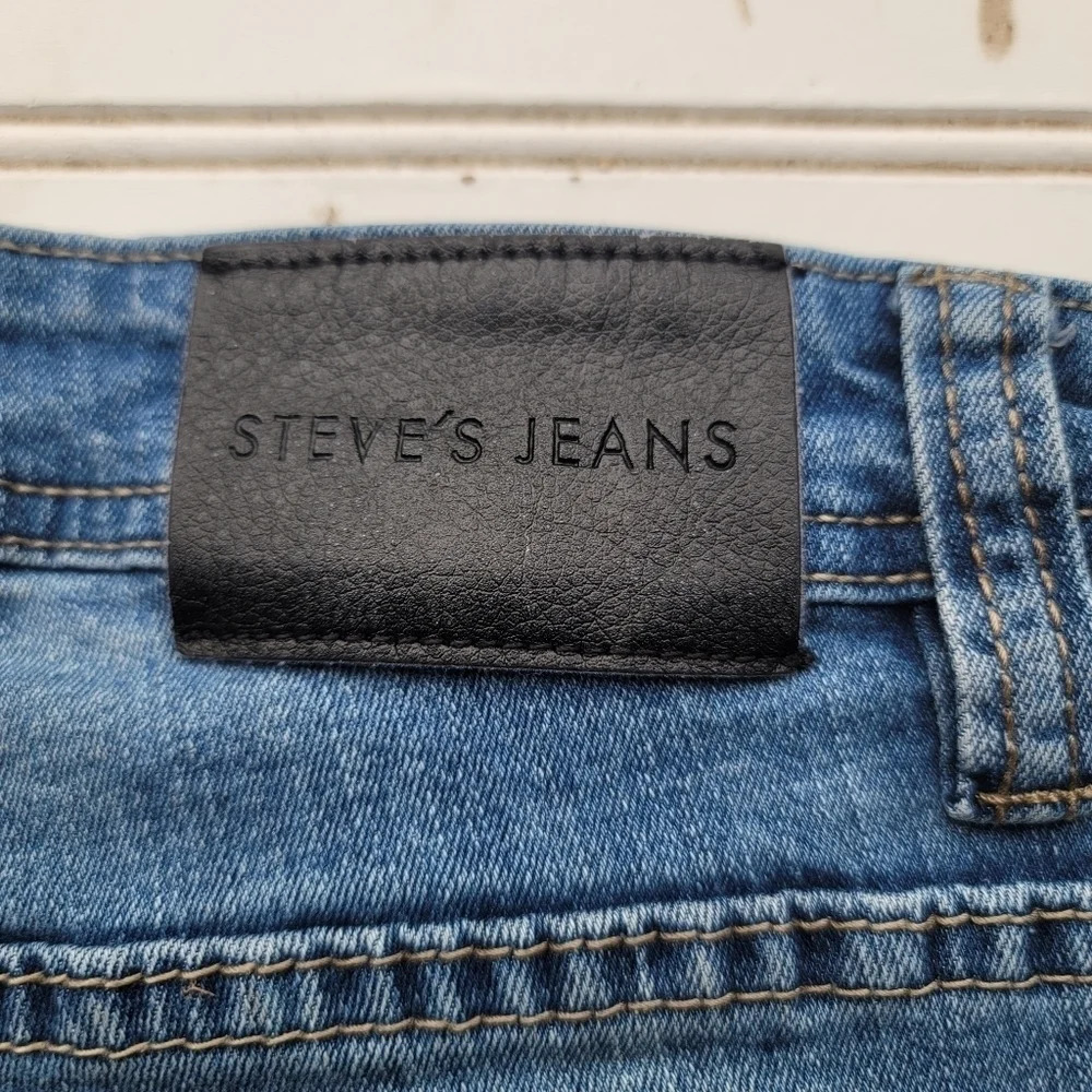 Steve’s Jeans Mens Blue 1040 Athletic Straight Stretch Denim 34x30 - Picture 4 of 9